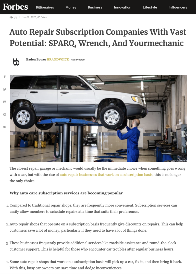 Forbes Article on SPARQ