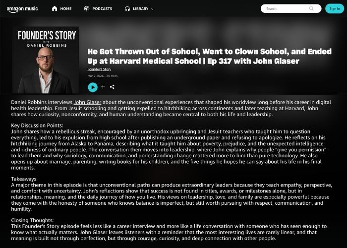 Client episode on Amazon Music