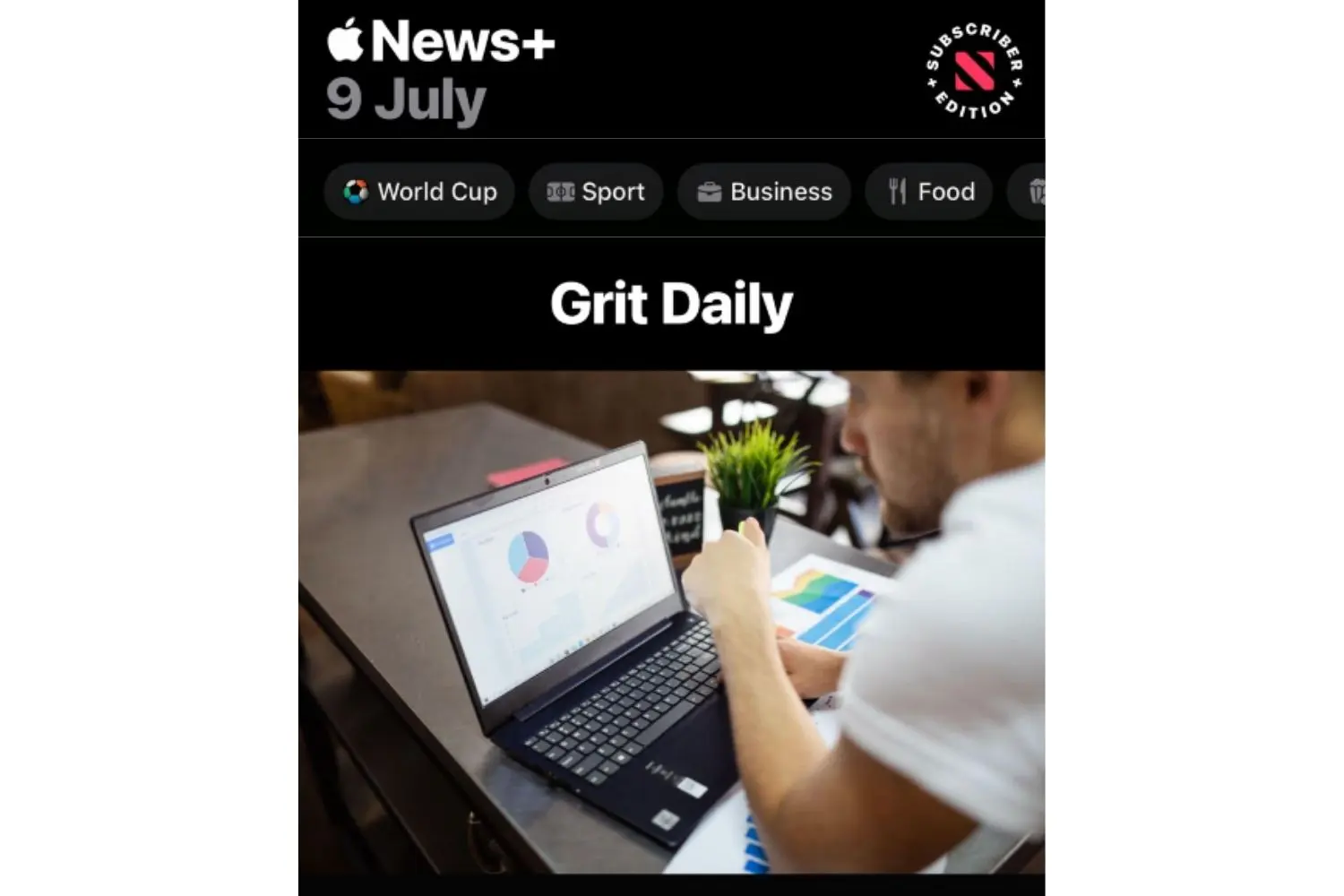 Sample Apple News placement by Baden Bower